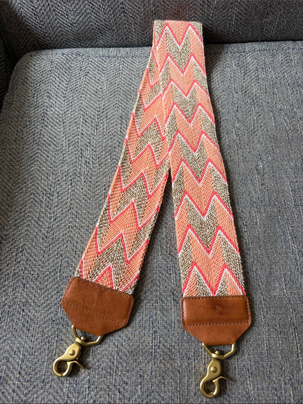 SALT THE CLASSIC CROSSBODY REPLACEMENT STRAP COLOR ORANGE/BROWN